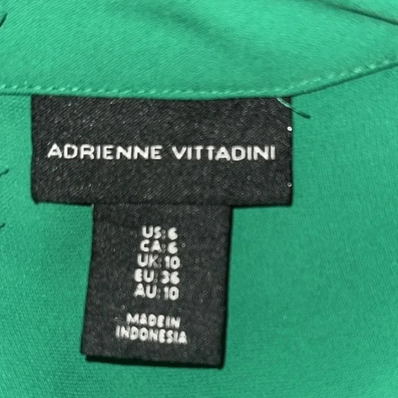 Adrienne Vittadini Kelly Green Short Sleeve Shift Dress Size 6 Casual Party Date - Picture 6 of 8